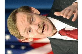 Zoellick meets reporters after talks with Kamei