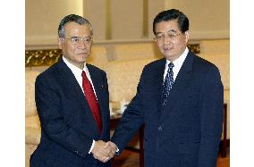 (1)New Komeito leader Kanzaki meets Chinese leader Hu