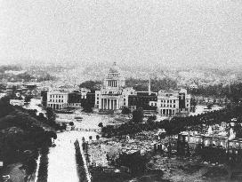 A bird's eye view of area near Diet building