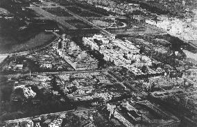 Scorched land surrounding Tokyo's Hibiya Park