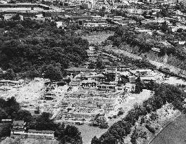 Scorched land surrounding Tokyo's Imperial Palace