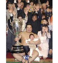 (3)Asashoryu goes undefeated at spring sumo