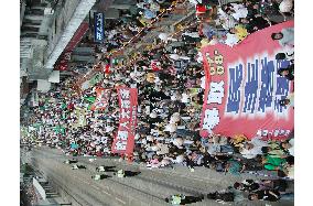 Thousands protest China's ruling on H.K. democracy reform