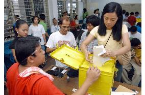 (1)Voting under way in Philippines