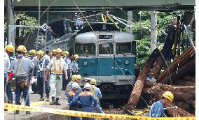11 injured as train derails in Wakayama Pref.