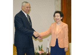 (1)Kawaguchi holds talks with Powell