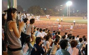 Beer mixes well with track and field competition