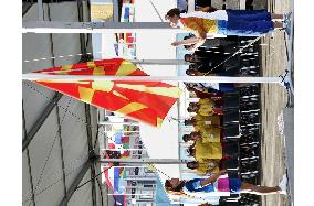 Macedonian delegation arrives at Olympic village
