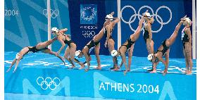 (2)Japan's sychronized swimmers practice in Athens
