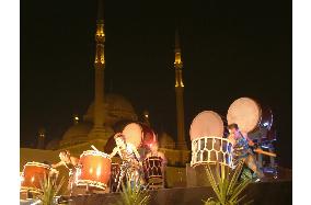Japanese drum group performs in Cairo
