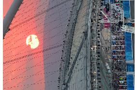 (1)Olympics opening ceremony rehearsed at stadium