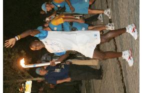 (2)Torch in Athens, Lewis carries flame toward Acropolis