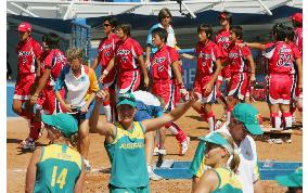 Australia beats Japan in softball