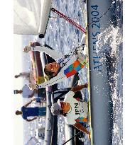 (3)Japan wins bronze in men's 470 double-handed dinghy race