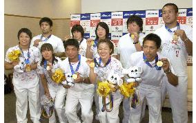 Japan Olympic judo tam returns home with medals