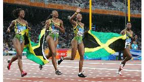 Jamaican team wins women's 4x100-meter relay