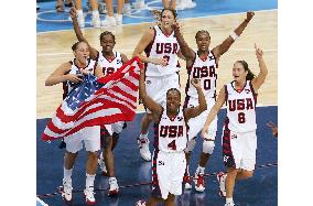 (2)U.S. wins gold in women's basketball