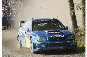(1)Norway's Petter Solberg wins Rally Japan