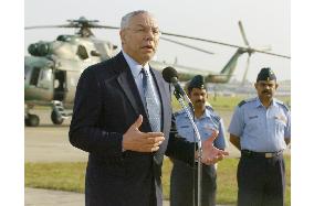 Powell inspects tsunami-devastated areas in Sri Lanka