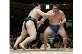 Asashoryu remains unbeaten at New Year sumo