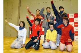 Japanese athletes taking part in Special Olympics