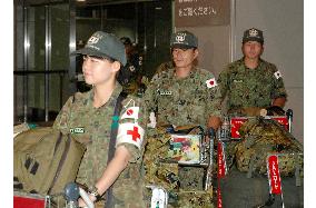 1st of GSDF aid teams to Indonesia returns to Japan