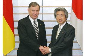 Koizumi, Koehler agree to cooperate in U.N. seat bids