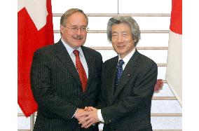 Koizumi meets Swiss Pres. Schmid