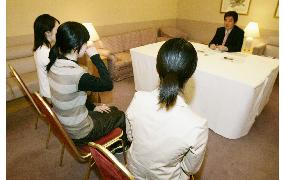 Casual clothes replacing 'recruit' wear for job interviews