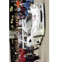 Tokai Univ. students devise racing car, conduct demonstration run