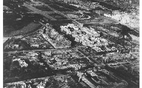 Scorched land surrounding Hibiya Park in Tokyo