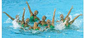 Japan wins silver in synchronized free combination