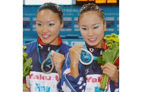 Suzuki, Harada win duet bronze in synchro swimming