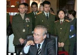 Rumsfeld speaks at China's military science academy