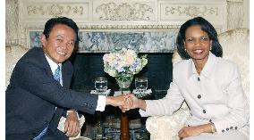 Aso, Rice agree to seek UNSC reform