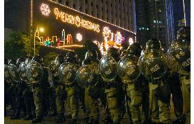 Some anti-WTO protesters detained by police