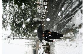 Heavy snowfall hits southwestern Japan