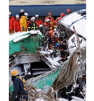 Part of body found in wreckage of derailed train in Yamagata