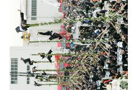 Tokyo firefighters hold New Year's brigade parade, drills