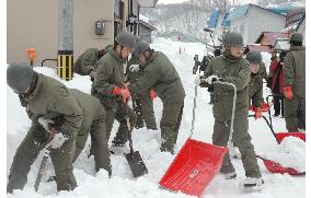 GSDF unit clears snow from western Hokkaido town