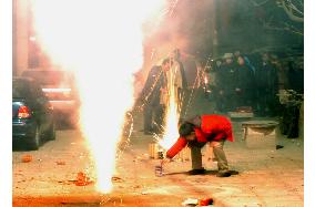 China marks Lunar New Year holiday with firecrackers