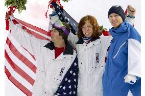 White of U.S. wins men's halfpipe snowboard