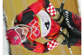 Croatia's Kostelic second in slalom in Alpine skiing combined