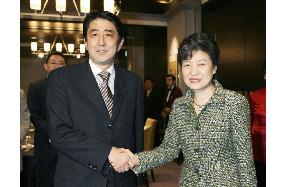 S. Korean opposition head Park meets Abe