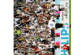 Germany supporters cheer for Klose