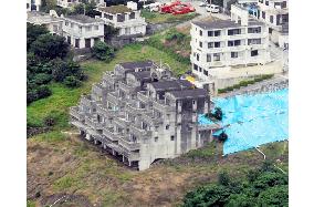 Rain-caused landslides hit Okinawa