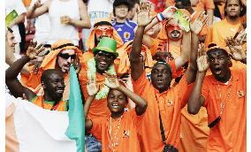 Supporters for Ivory Coast in Stuttgart
