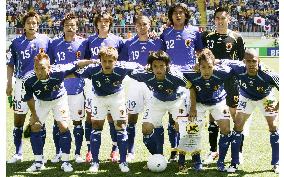Japan players pose for photo