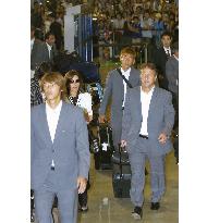 Japan's national squad return from World Cup soccer in Germany