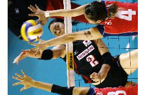 Japan beat S. Korea in women's volleyball world grand prix